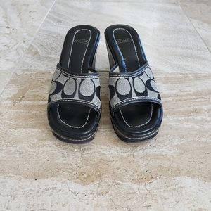 COACH "CHARMA" PLATFORM WEDGE SANDAL